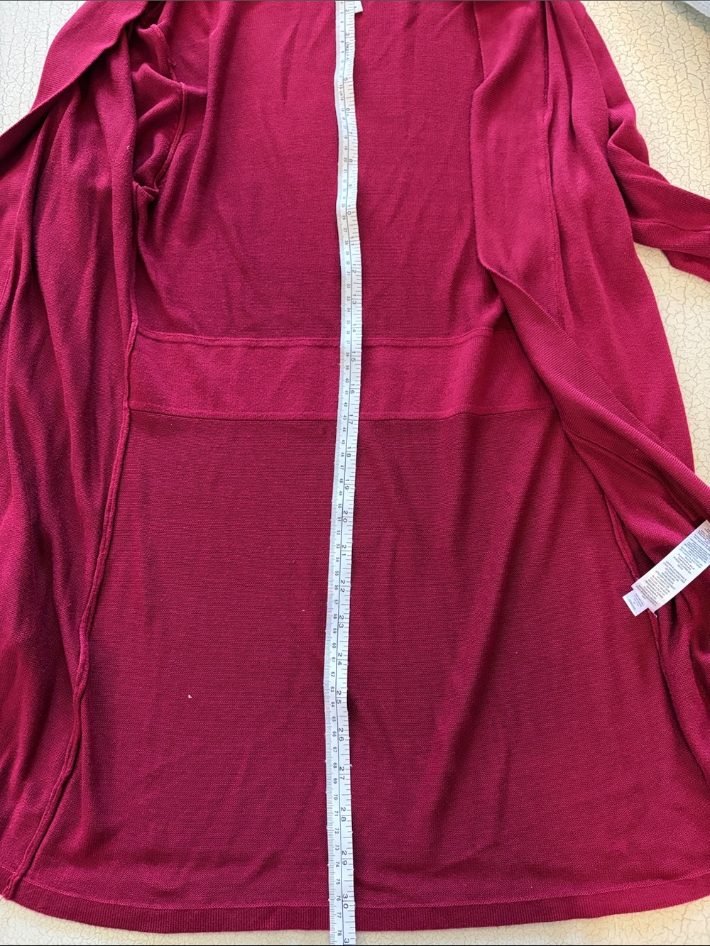 White House Black Market Fuchsia Open-Front Cardigan. - Picture 7 of 8